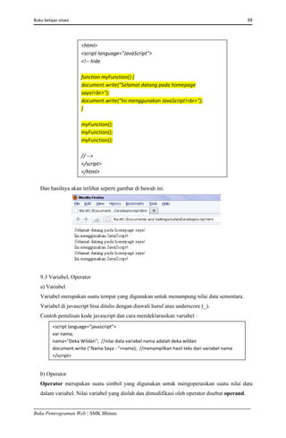 Buku pemrograman web html-css-javascript