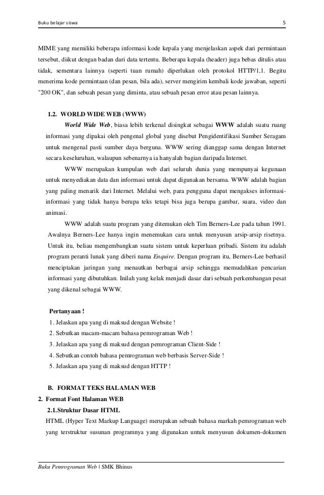 Buku Pemrograman Web Html Css Javascript