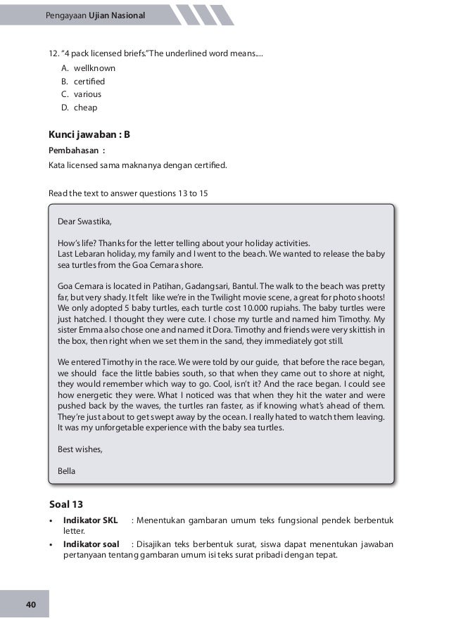 Buku Pengayaan Ujian Nasional Bahasa Inggris SMP/MTs 2013-2014