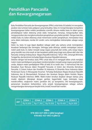 PendidikanPancasiladanKewarganegaraan•KelasXISMA/MA/SMK/MAK
Pendidikan Pancasila
dan Kewarganegaraan
SMA/MA/
SMK/MAK
KELAS
XI
ISBN:
978-602-427-090-2 (jilid lengkap)
978-602-427-092-6 (jilid 2)
KEMENTERIAN PENDIDIKAN DAN KEBUDAYAAN
REPUBLIK INDONESIA
2017
HET
ZONA 1 ZONA 2 ZONA 3 ZONA 4 ZONA 5
Rp16.600 Rp17.300 Rp18.000 Rp19.400 Rp24.900
Pendidikan Pancasila
dan Kewarganegaraan
Buku Pendidikan Pancasila dan Kewarganegaraan (PPKn) untuk kelas XI (sebelas) ini merupakan
jawaban atas tuntutan buku pelajaran yang berkualitas. Buku ini mengembangkan kompetensi
kewarganegaraan kalian melalui pendekatan scientific dimana melalui buku ini dalam proses
pemebelajaran kalian didorong untuk selalu mengamati, menanya, mengumpulkan data,
mengasosiasikan dan mengkomunikasikan pengetahuan yang kalian peroleh. Dengan kata lain,
melalui buku ini, kalian didorong untuk menemukan sendiri pengetahuan, menciptakan kerja
sama dalam kelompok, menilai diri sendiri, serta meningkatkan keterampilan sebagai warga
negara.
Selain itu, buku ini juga dapat dijadikan sebagai salah satu wahana untuk meningkatkan
kesadaran berbangsa dan bernegara. Sehingga pada akhirnya, setelah mempelajari seluruh
materi pada buku ini, kalian menjadi warga negara yang baik dan cerdas, yaitu warga negara
yang memiliki rasa cinta tanah air dan kesadaran politik yang tinggi serta dijiwai oleh nilai-nilai
Pancasila, Undang-Undang Dasar Negara Republik Indonesia Tahun 1945, semangat Bhinneka
Tunggal Ika, dan komitmen terhadap Negara Kesatuan Republik Indonesia.
Sekaitan dengan hal tersebut, buku PPKn untuk kelas XI ini mengajak kalian untuk mengkaji
materi-materi pembelajaran yang dapat mendorong kalian menjadi warga negara yang baik dan
cerdas. Adapun materi pembelajaran PPKn di kelas XI ini terdiri atas: 1) Harmonisasi Hak dan
Kewajiban Asasi Manusia dalam Perspektif Pancasila; 2) Sistem dan Dinamika Demokrasi
Pancasila; 3) Sistem Hukum dan Peradilan Di Indonesia; 4) Dinamika Peran Indonesia dalam
Perdamaian Dunia; 5) Mewaspadai Ancaman Terhadap Kedudukan Negara Kesatuan Republik
Indonesia; dan 6) Memperkokoh Persatuan dan Kesatuan Bangsa dalam Konteks Negara
Kesatuan Republik Indonesia (NKRI). Materi-materi tersebut disajikan dengan bahasa yang
mudah dipahami dilengkapi dengan gambar, bagan/tabel, tugas kelompok, tugas
mandiri,refleksi, rangkuman materi, penilaian diri, uji kompetensi, info kewarganegaraan,
penanaman kesadaran berkonstitusi, serta proyek kewarganegaraan sebagai wahana
mengembangkan kemampuan berpikir kritis, kreatif, inovatif dan mandiri.
 