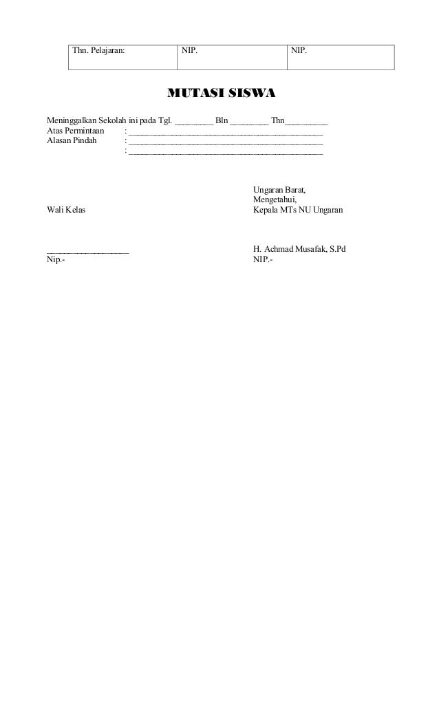 Contoh Buku pribadi siswa