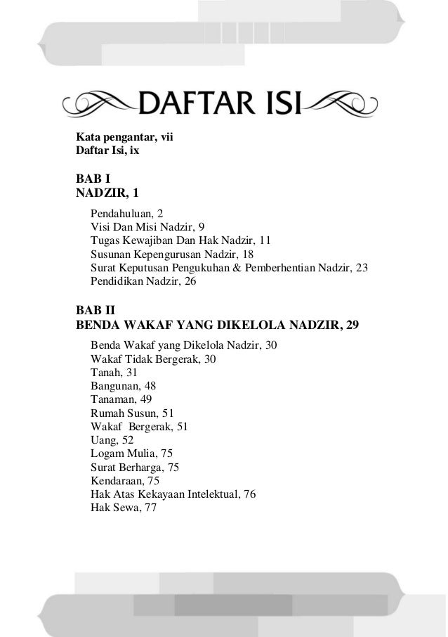 Contoh Susunan Pengurus Nadzir - Dunia Sosial