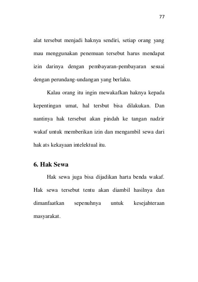 Buku profil wakaf nazir dan pengelolaan wakaf tanah pesantren