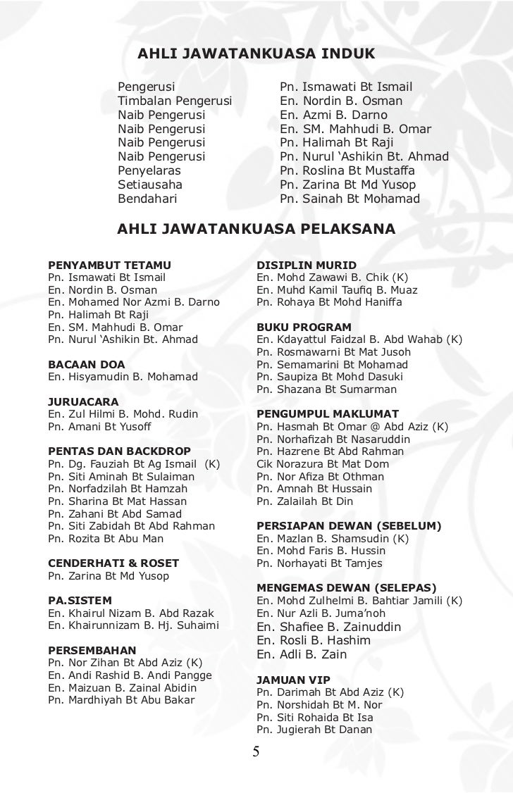 Contoh Buku Program Penyampaian Hadiah - Syd Thomposon 2012