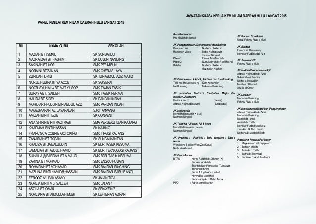 Buku program kem nilam 2015
