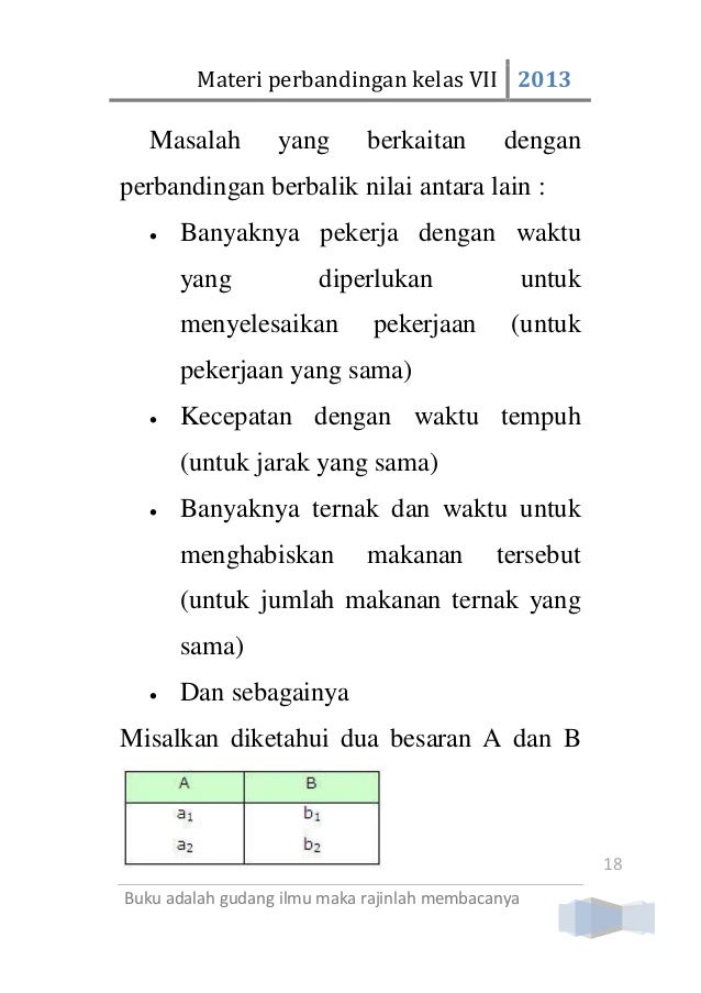 Rumus Perbandingan Berbalik Nilai Pekerja Matematika Dasar