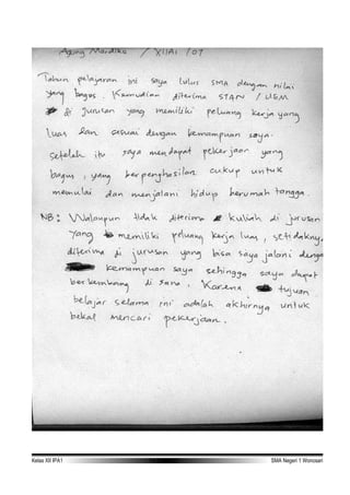 Kelas XII IPA1 TA 2006-2007 SMA Negeri 1 Wonosari
 