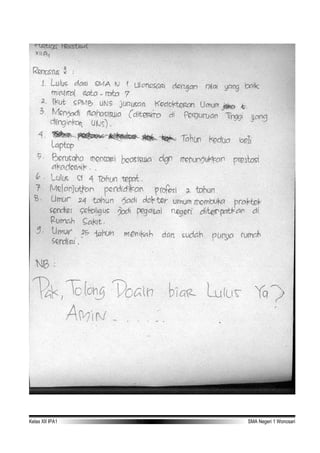 Kelas XII IPA1 TA 2006-2007 SMA Negeri 1 Wonosari
 