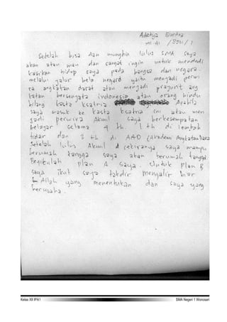 Kelas XII IPA1 TA 2006-2007 SMA Negeri 1 Wonosari
 