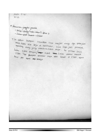 Kelas XII IPA1 TA 2006-2007 SMA Negeri 1 Wonosari
 