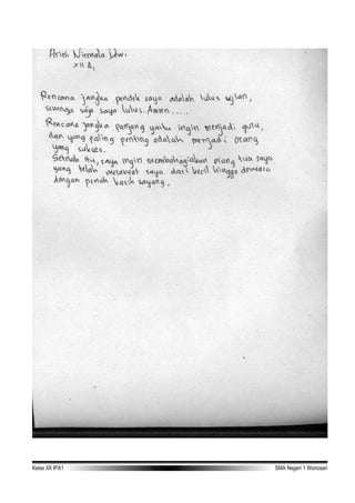 Kelas XII IPA1 TA 2006-2007 SMA Negeri 1 Wonosari
 