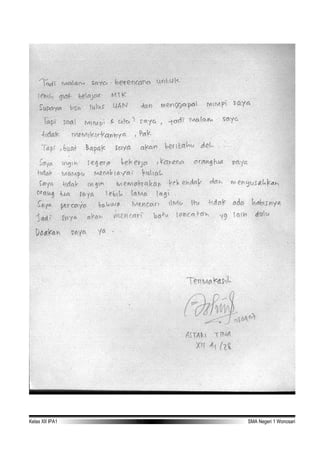 Kelas XII IPA1 TA 2006-2007 SMA Negeri 1 Wonosari
 