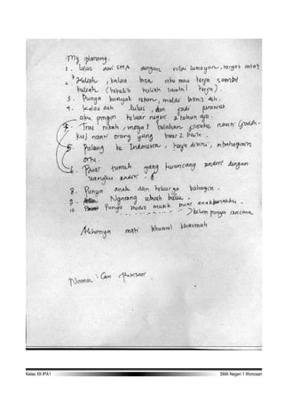 Kelas XII IPA1 TA 2006-2007 SMA Negeri 1 Wonosari
 