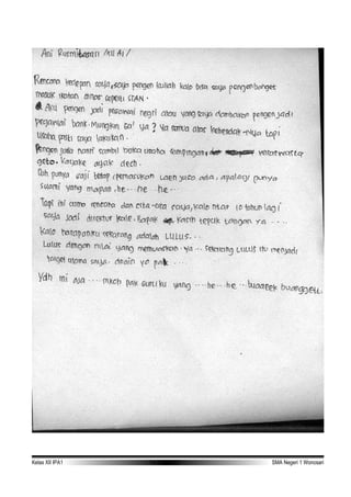 Kelas XII IPA1 TA 2006-2007 SMA Negeri 1 Wonosari
 