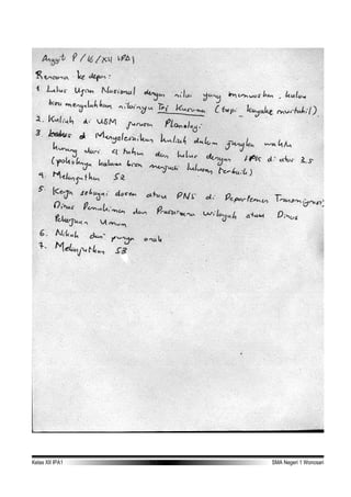 Kelas XII IPA1 TA 2006-2007 SMA Negeri 1 Wonosari
 