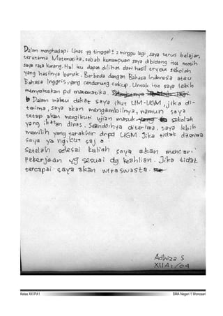 Kelas XII IPA1 TA 2006-2007 SMA Negeri 1 Wonosari
 