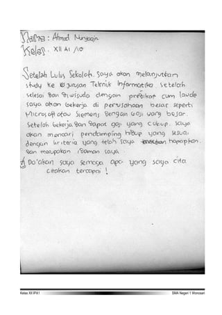 Kelas XII IPA1 TA 2006-2007 SMA Negeri 1 Wonosari
 