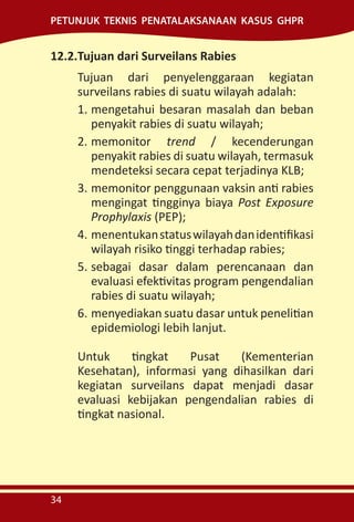 Tingkat Rabies Pedoman dalam penanganan Gigitan Hewan Penular Rabies | PDF