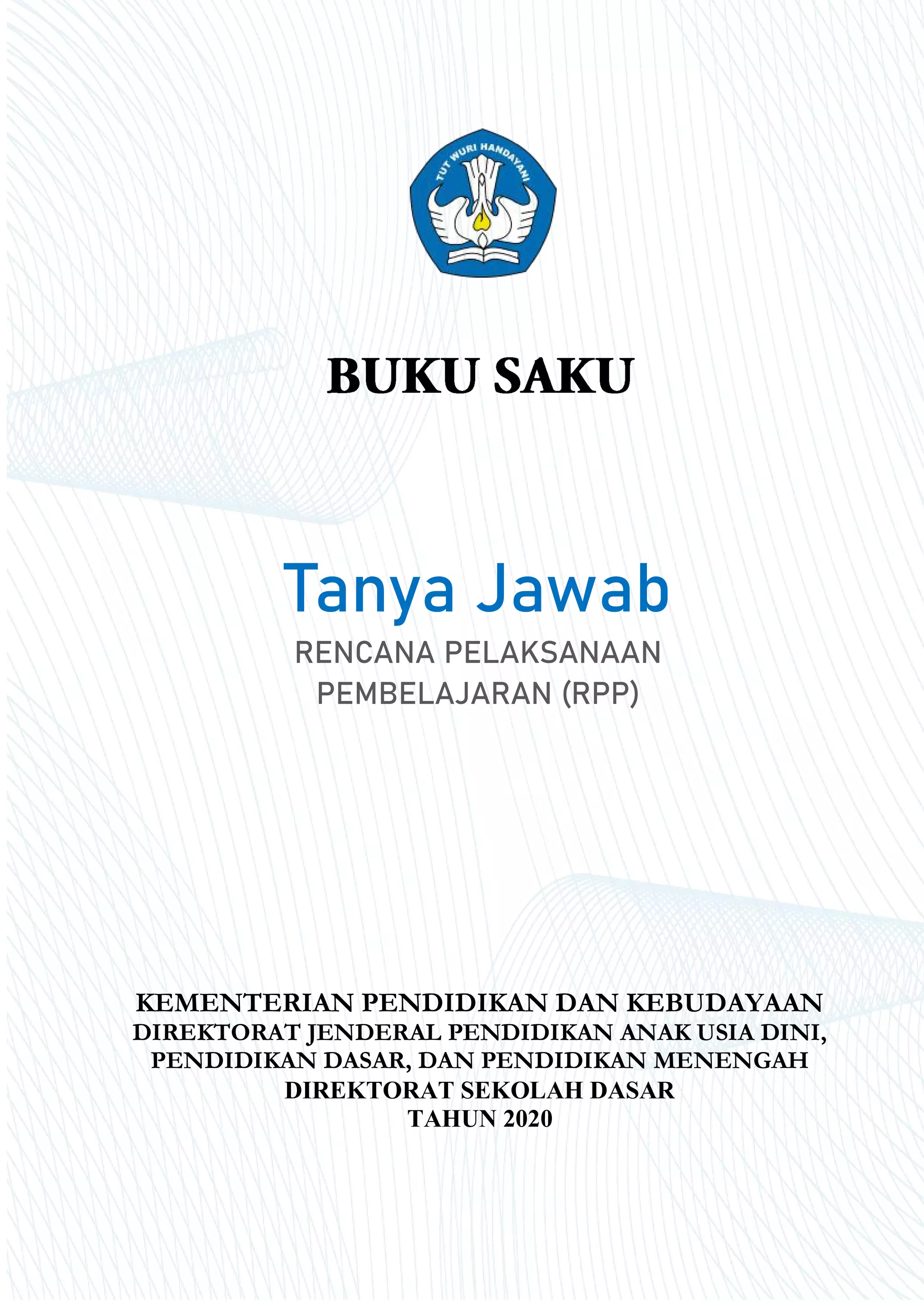 Buku saku rpp satu lembar 2020 | PDF