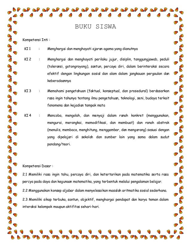 Buku Siswa Materi Aritmatika Sosial
