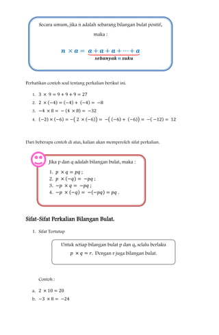 Buku Siswa Pelajaran Matematika Kelas 7 Materi Bilangan Bulat