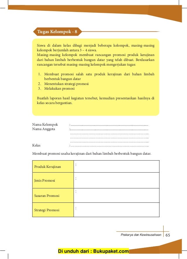 Buku Siswa Kelas 11 Prakarya Dan Kewirausahaan Semester 1 Dan 2