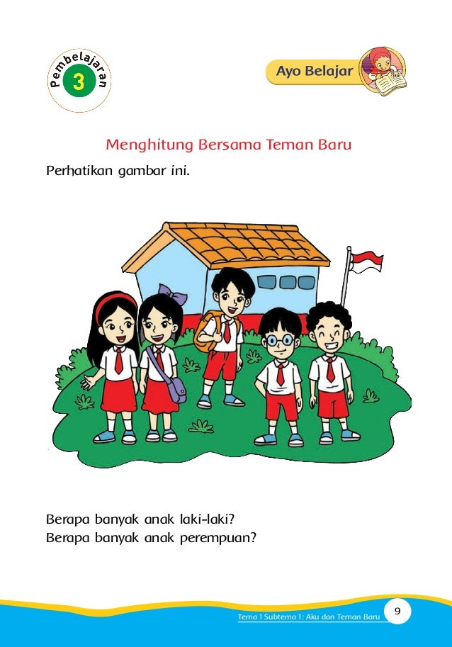  Buku  siswa kelas 1 sd tematik 1 diriku