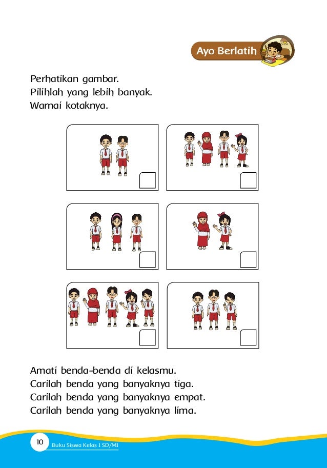  Buku  siswa kelas 1 sd tematik 1 diriku