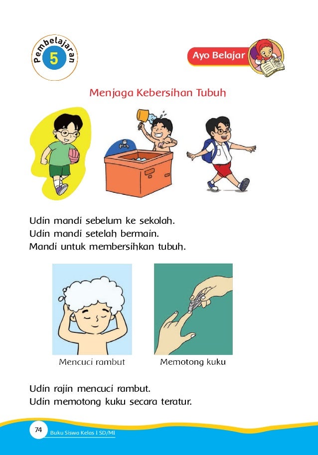  Buku  siswa kelas 1 sd tematik 1 diriku