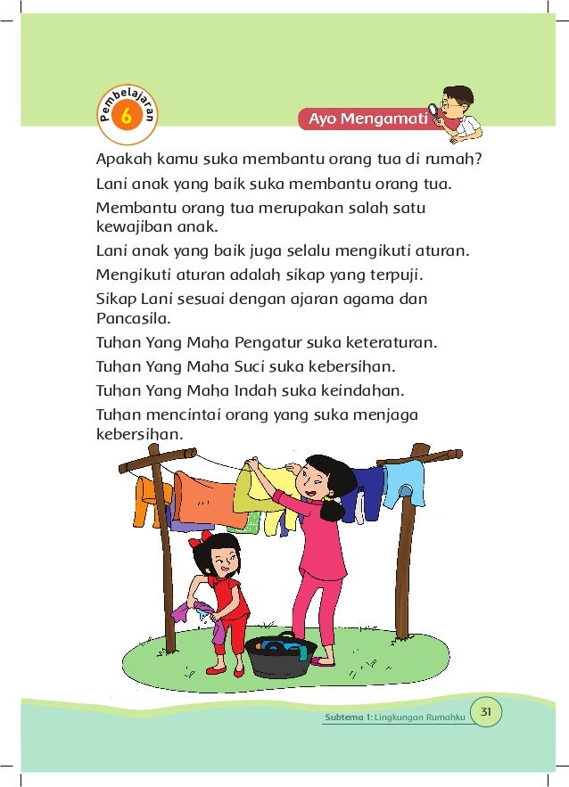 Gambar Kartun Anak Membantu Orang Tua Di Rumah