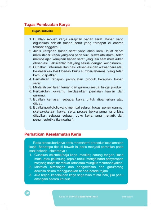 Buku Siswa Kelas Vii Prakarya Ayomadrasah