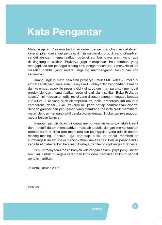 Buku Siswa Prakarya Kelas 7 Kurikulum 2013 Revisi 2017 Semester Ii