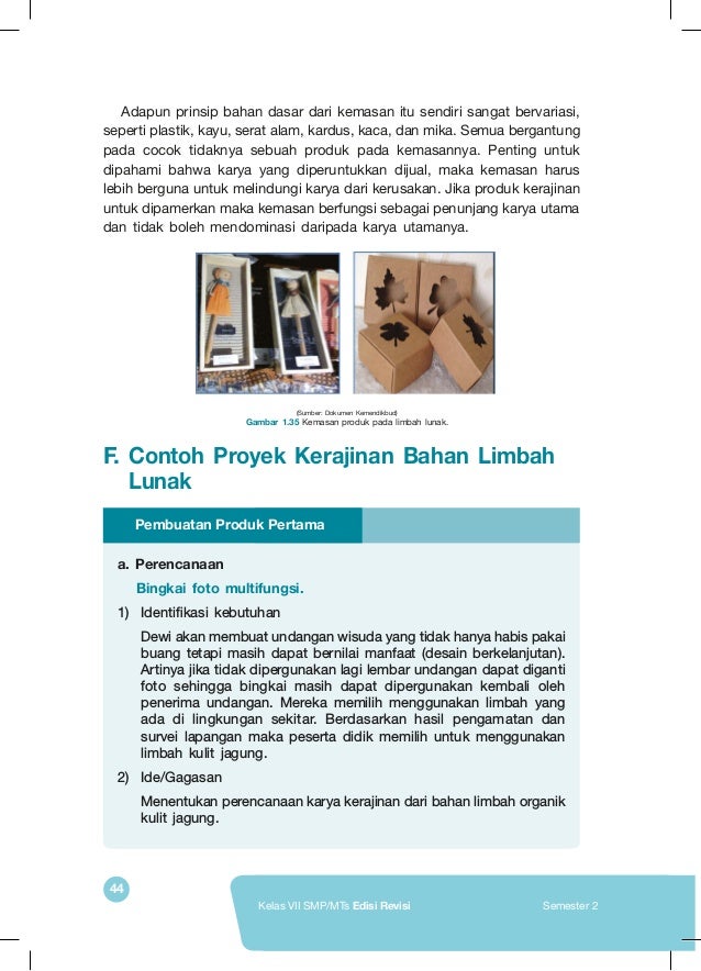 Buku Siswa Prakarya Kelas 7 Kurikulum 2013 Revisi 2017 Semester Ii