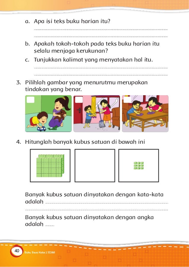 Buku siswa kelas 2 SD tema 1 hidup rukun-Kemendikbud 