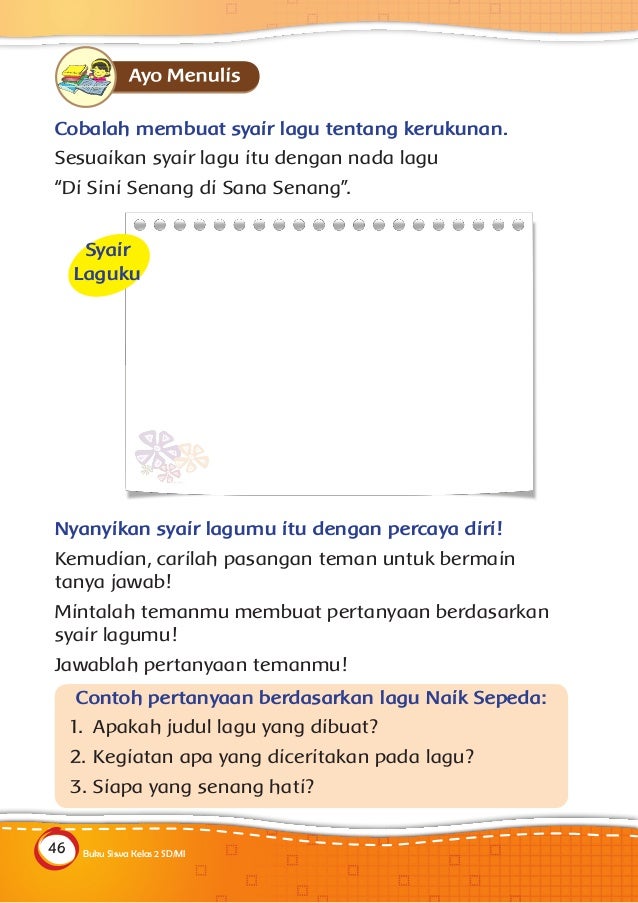 Buku siswa kelas 2 SD tema 1 hidup rukun-Kemendikbud 