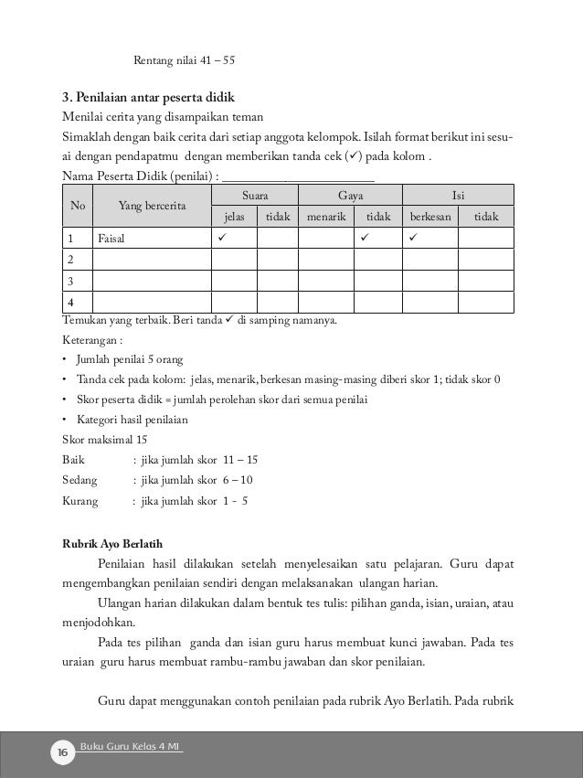 Buku ski mi kelas 4 pegangan guru kurikulum 2013