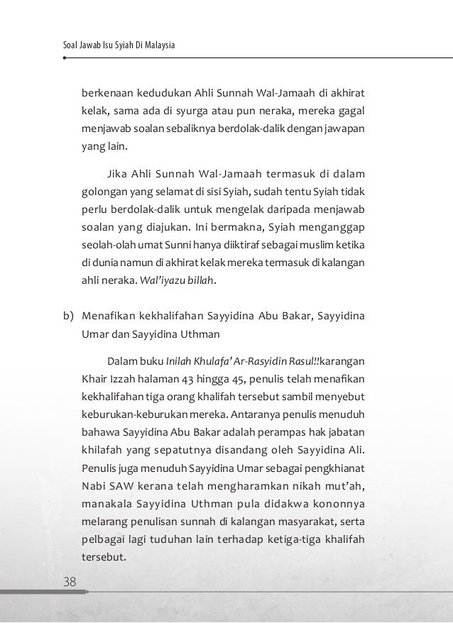 Soal jawab isu syiah di malaysia