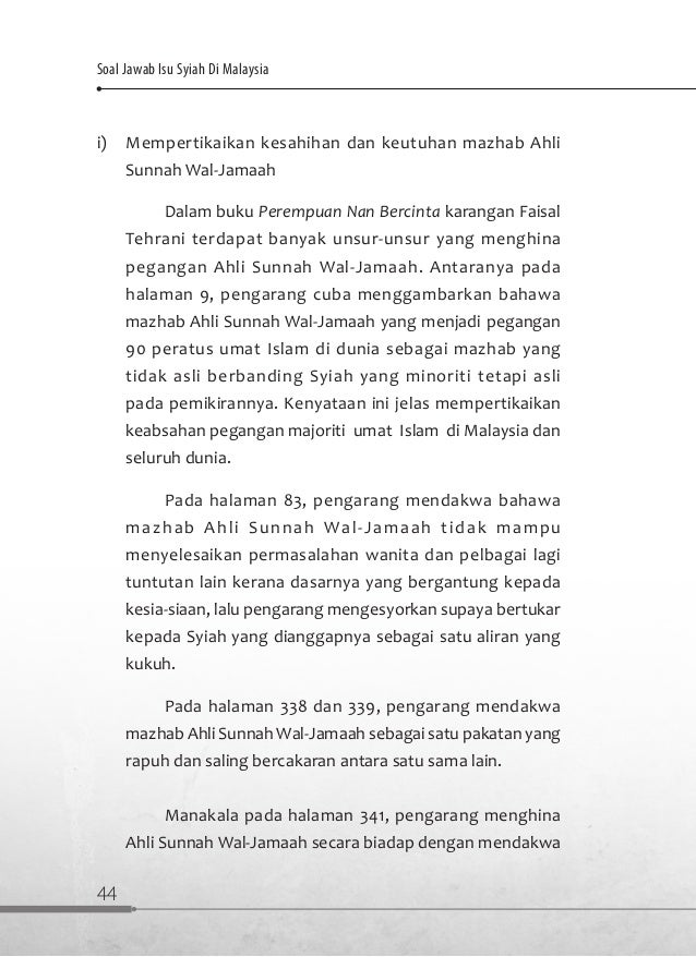 Soal jawab isu syiah di malaysia