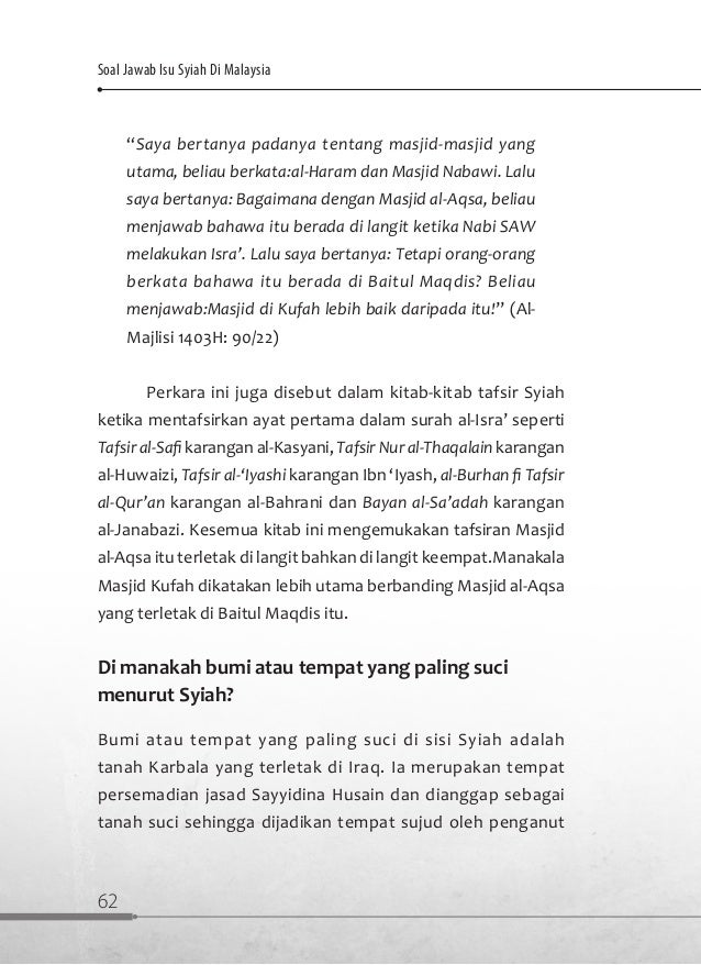 Soal jawab isu syiah di malaysia