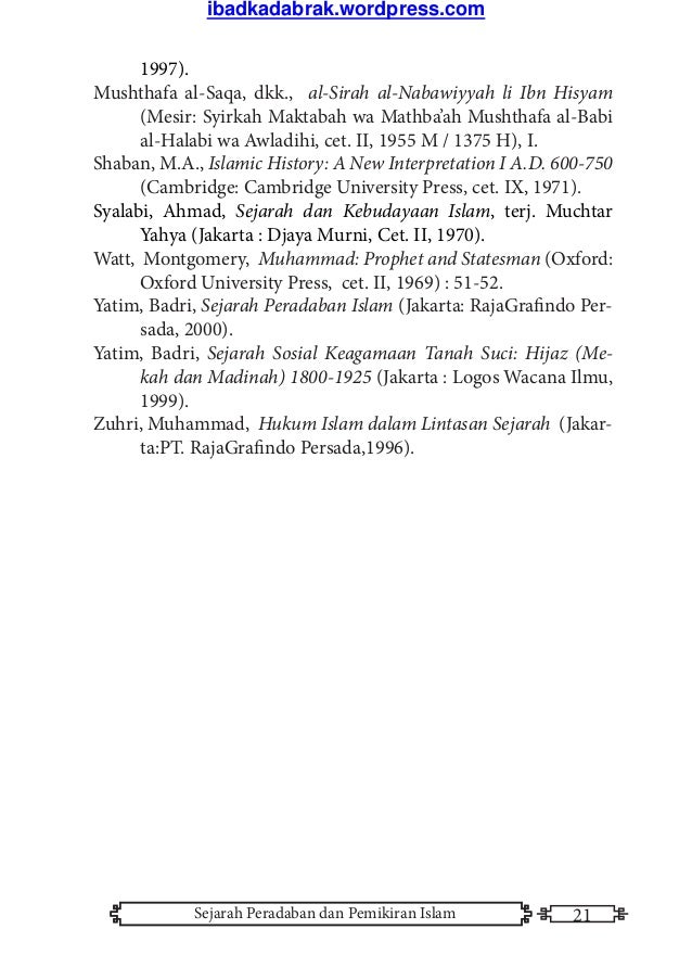 Buku Sejarah Peradaban dan Pemikiran Islam (Kumpulan 