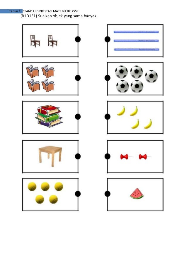 Soalan Standard Prestasi Matematik Tahun1