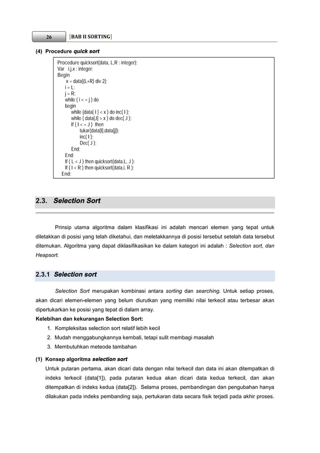Buku struktur data Sorting | PDF
