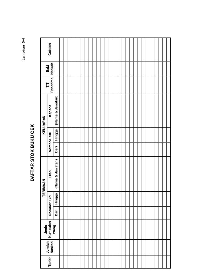 Contoh Daftar Stok Buku Pesanan Sekolah