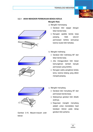 Teknik mengikis sebagian permukaan material dengan pola tertentu disebut