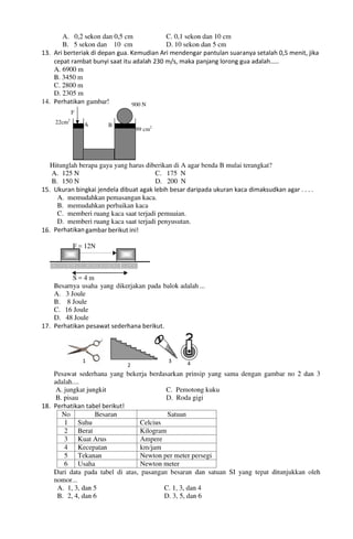 Buku Try Out Pengawas UN  IPA SMP  SMP Negeri 1 Bancar Kabupaten Tuban Tahun 2013