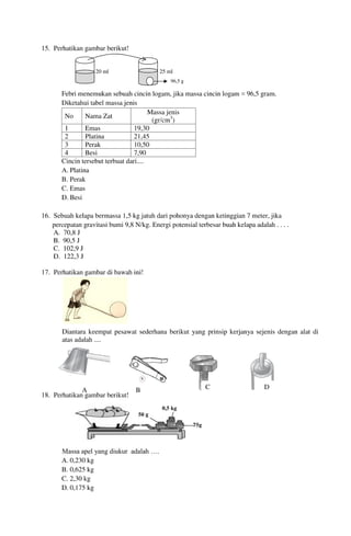 Buku Try Out Pengawas UN  IPA SMP  SMP Negeri 1 Bancar Kabupaten Tuban Tahun 2013