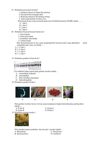 Buku Try Out Pengawas UN  IPA SMP  SMP Negeri 1 Bancar Kabupaten Tuban Tahun 2013
