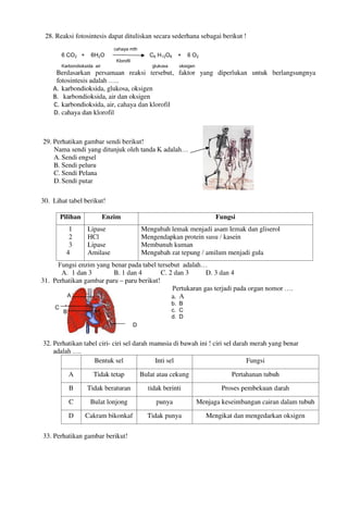 Buku Try Out Pengawas UN  IPA SMP  SMP Negeri 1 Bancar Kabupaten Tuban Tahun 2013
