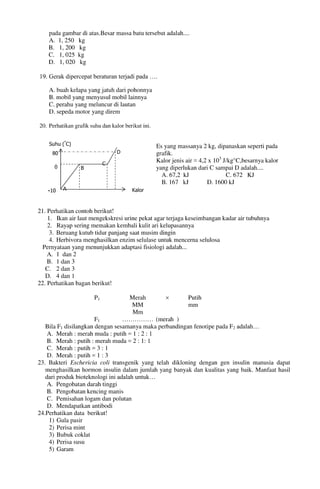 Buku Try Out Pengawas UN  IPA SMP  SMP Negeri 1 Bancar Kabupaten Tuban Tahun 2013