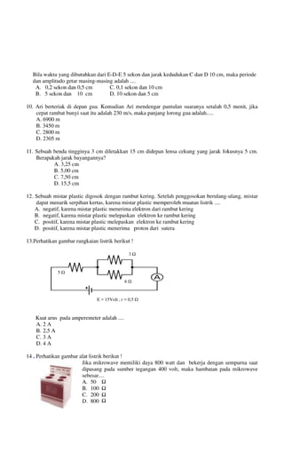 Buku Try Out Pengawas UN  IPA SMP  SMP Negeri 1 Bancar Kabupaten Tuban Tahun 2013